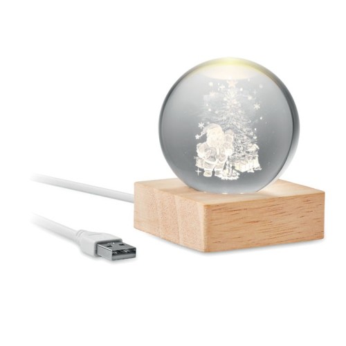 Świąteczna szklana kula LED SANTA LIGHT