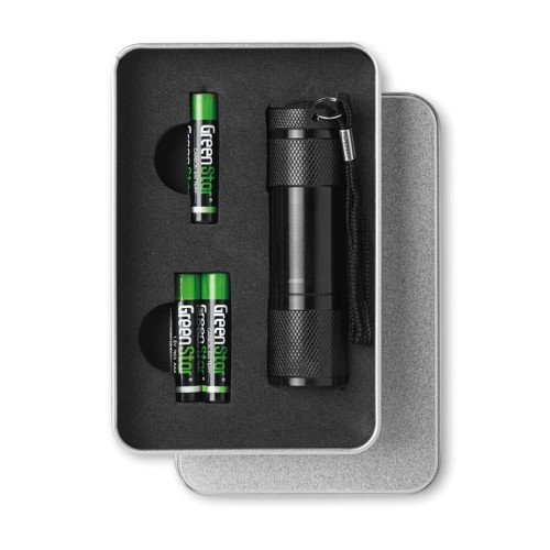 Metalowa latarka z 9 LED LED PLUS