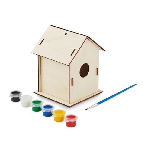 Drewniany domek dla ptaków DIY PAINTHOUSE