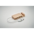 4-portowy bambusowy hub USB HUBSTAND
