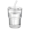 Szklany kubek ze słomką 400ml SIP