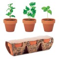 Zestaw 3 doniczek z terakoty FLOWERPOT