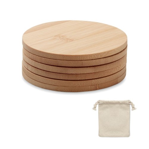 Zestaw 6 bambusowych podstawek BAYIN SET