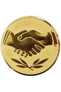 Wklejka aluminiowa R-50 mm uścisk dłoni D2-A42