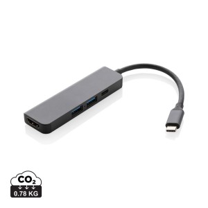 Hub USB 3.0 i USB typu C Terra, wejście HDMI 4K, RABS P308.652