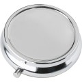 Metalowy pojemnik na tabletki z 3 przegrodami, lusterko V1536-32