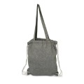 Worek ze sznurkiem i torba na zakupy z bawełny z recyklingu, 2 w 1 | Jamarion V2149-03