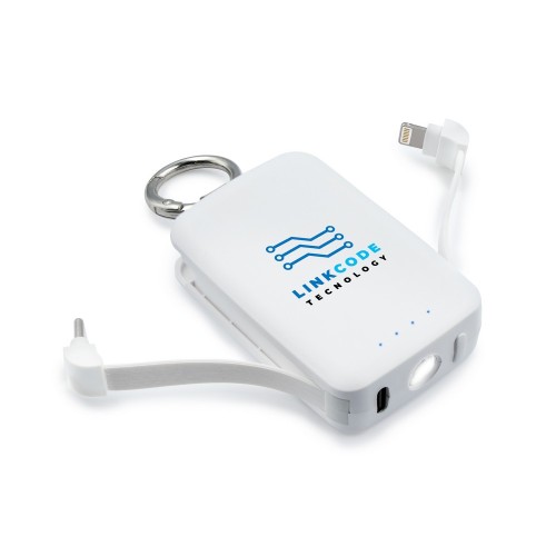 Power bank 4000 mAh, karabińczyk i lampka 1W | Dimetrice VA109-02