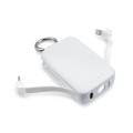 Power bank 4000 mAh, karabińczyk i lampka 1W | Dimetrice VA109-02