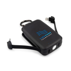 Power bank 4000 mAh, karabińczyk i lampka 1W | Dimetrice VA109-03