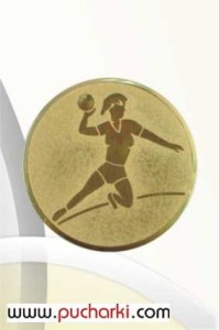 Wklejka aluminiowa R-50 mm piłka ręczna kobiet D2-A5