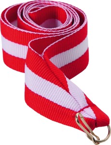 Wstążka szeroka 22 mm  czerwono-biało-czerwona V2-R/W/R