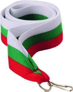 Wstążka szeroka 22 mm biało-zielono-czerwona V2-W/GN/RD