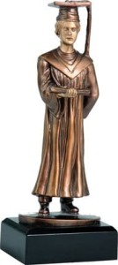 Figurka odlewana szkolnictwo absolwent RF2271/BR H-25 cm + grawerowanie