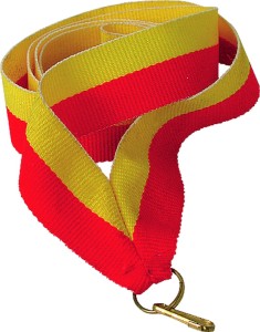 Wstążka wąska 11 mm żółto-czerwona V8-Y/R