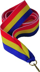 Wstążka wąska 11 mm czerwono-żółto-niebieska V8-R/Y/BL